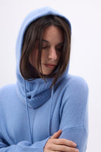 Cagoule - Bleu Jean - Mixte - 100% Cachemire