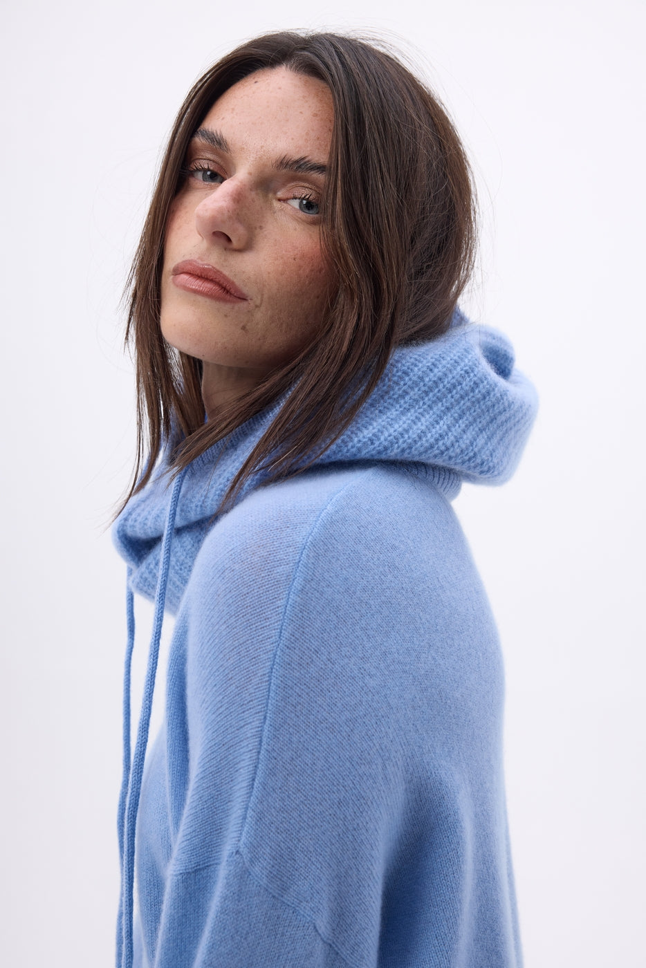 Cagoule - Bleu Jean - Mixte - 100% Cachemire