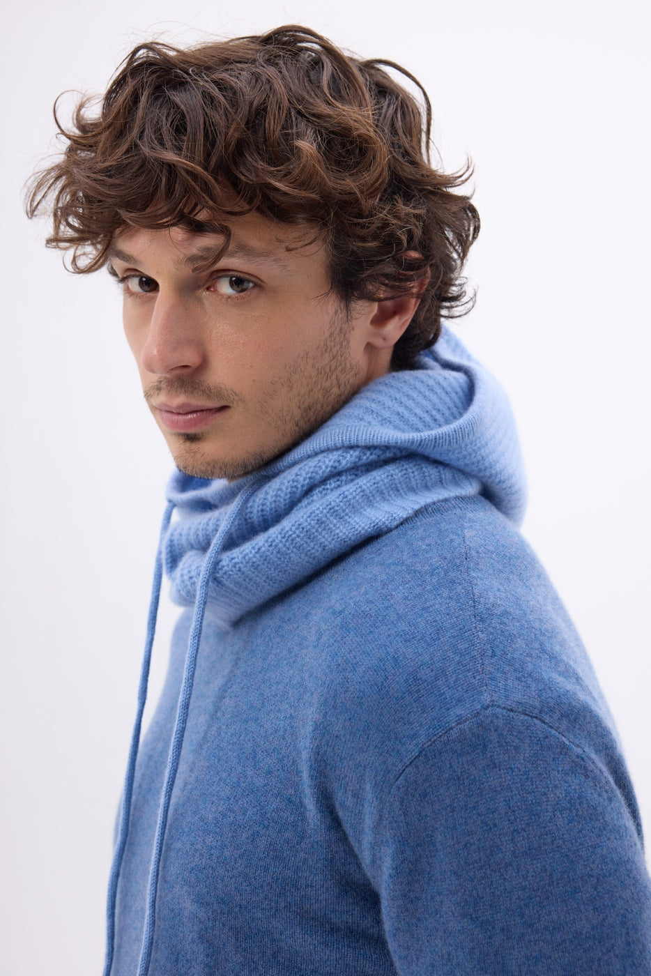 Cagoule - Bleu Jean - Mixte - 100% Cachemire