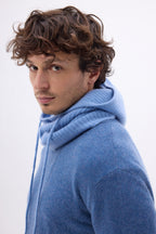 Cagoule - Bleu Jean - Mixte - 100% Cachemire