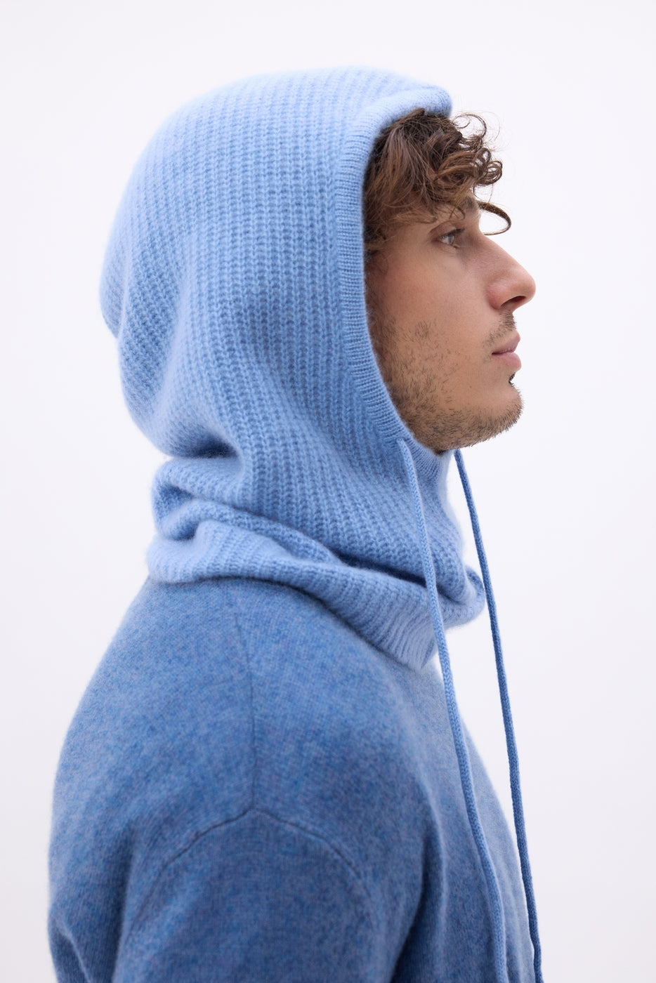 Cagoule - Bleu Jean - Mixte - 100% Cachemire