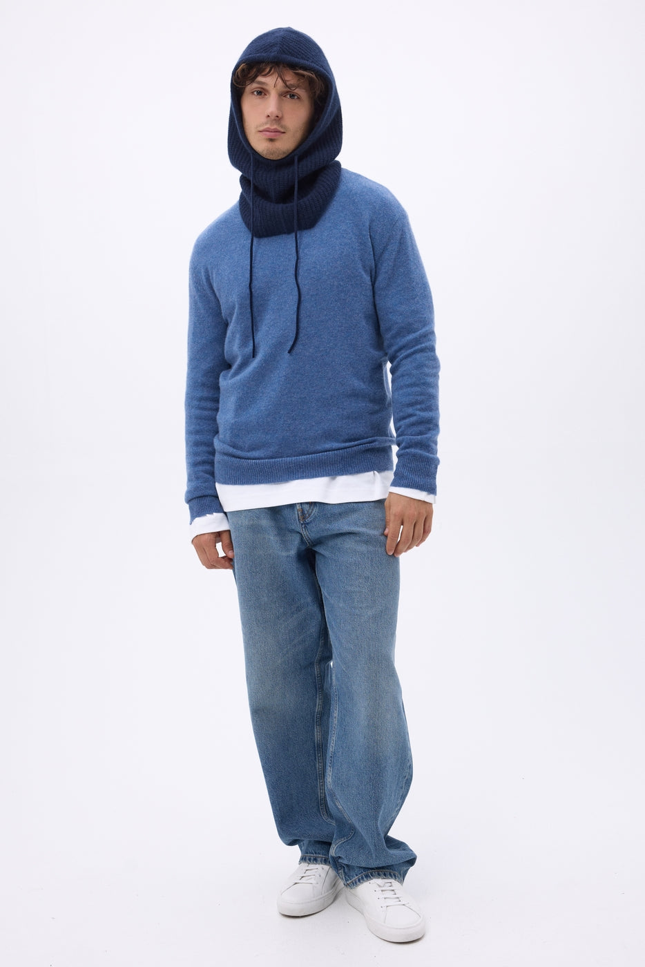 Cagoule Unisexe Cagoule - Bleu Marine - Mixte - 100% Cachemire