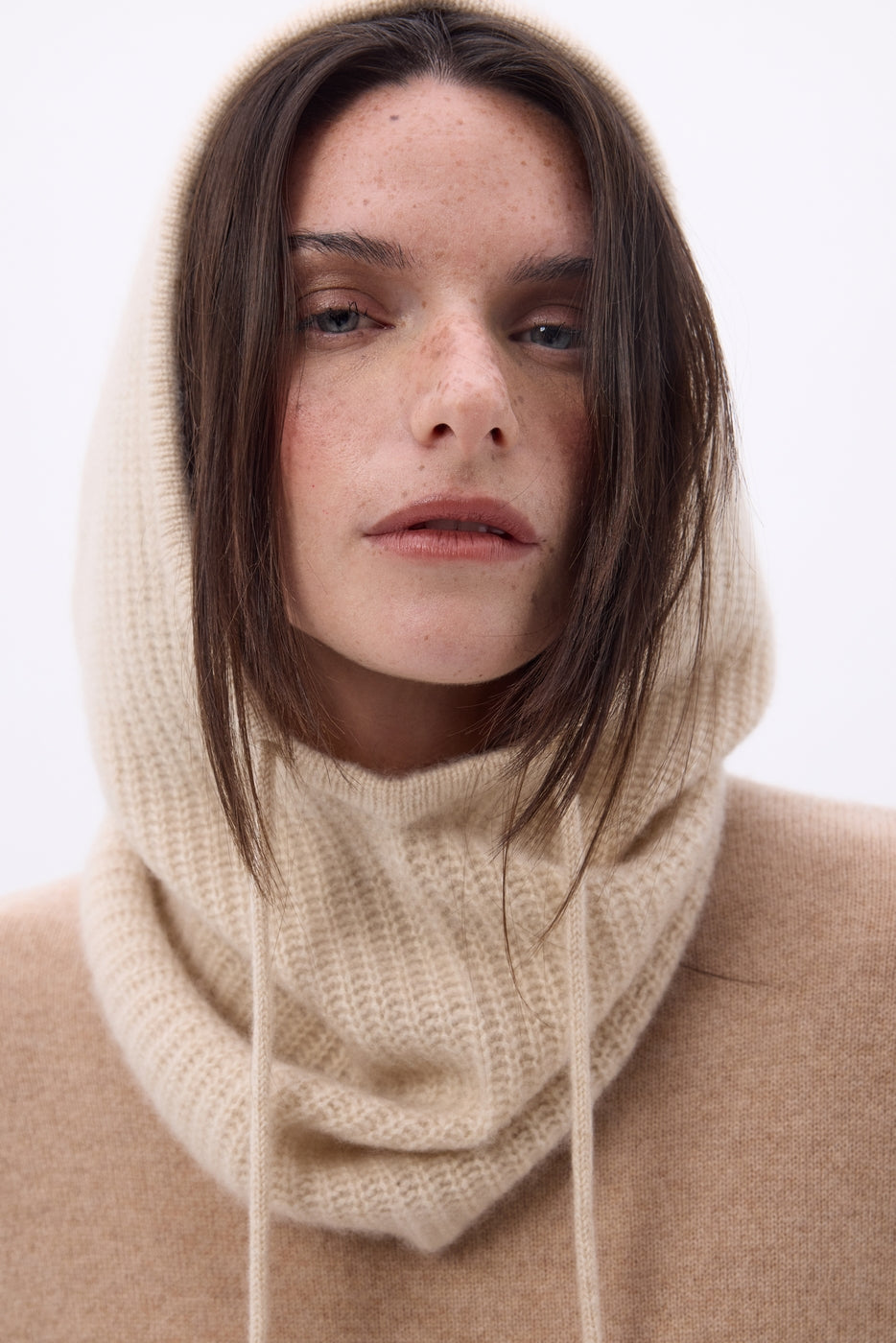 Passamontagna unisex Ecosmoke - Beige - Misto - 100% cashmere