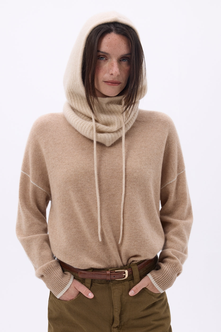 Passamontagna unisex Ecosmoke - Beige - Misto - 100% cashmere