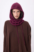 Sturmhaube - Weinrot - Unisex - 100% Kaschmir
