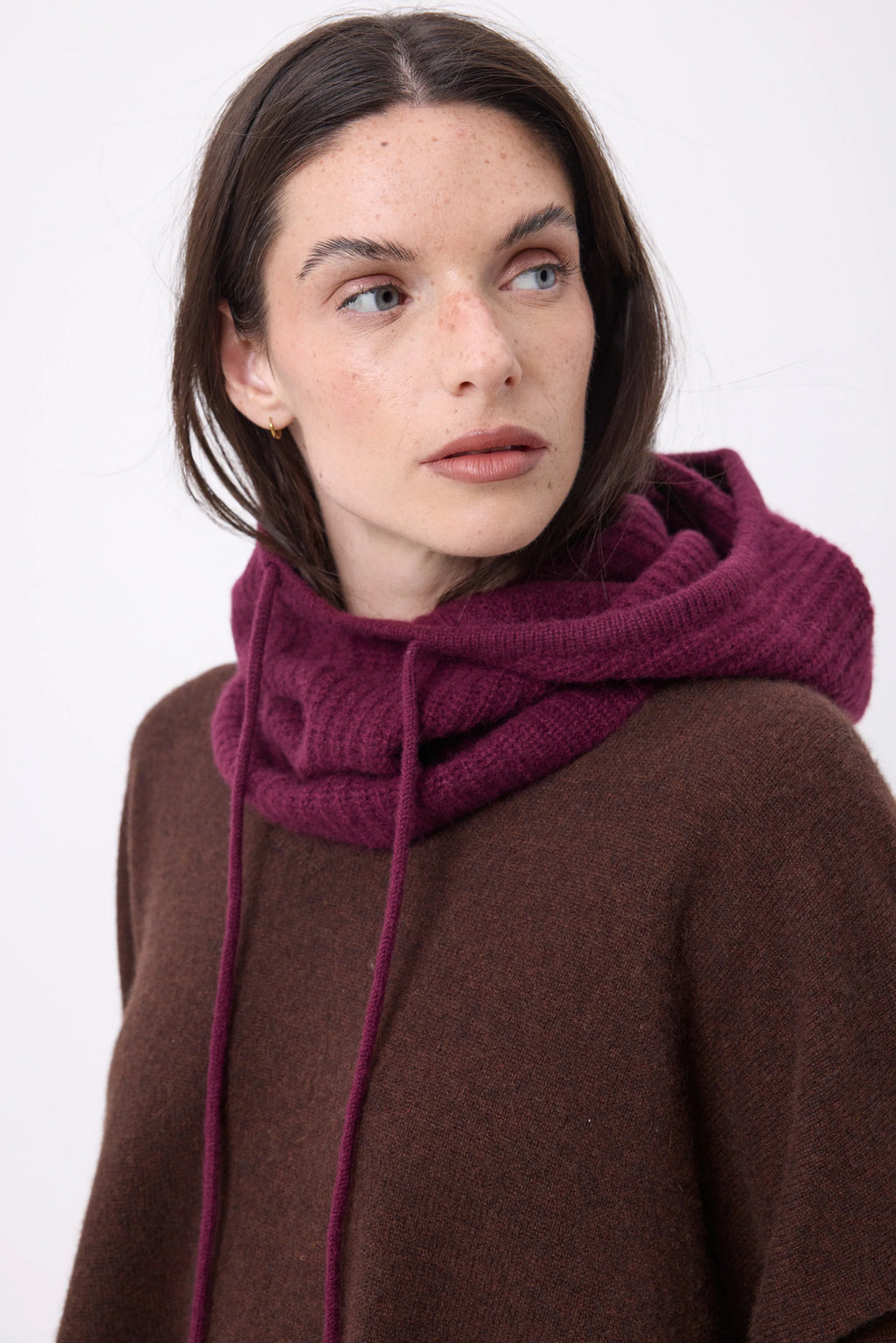 Sturmhaube - Weinrot - Unisex - 100% Kaschmir