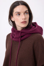 Sturmhaube - Weinrot - Unisex - 100% Kaschmir
