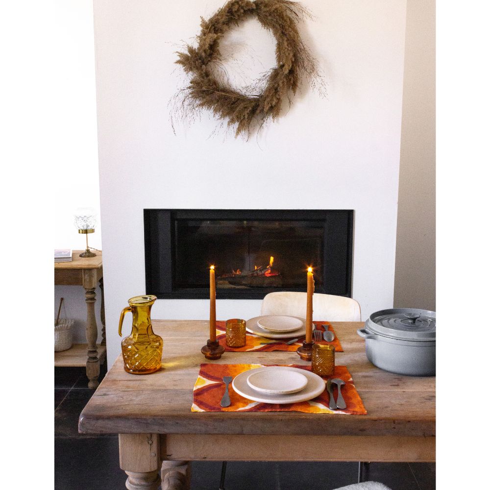 Set Of 2 Linen And Cotton Placemats 35x50cm