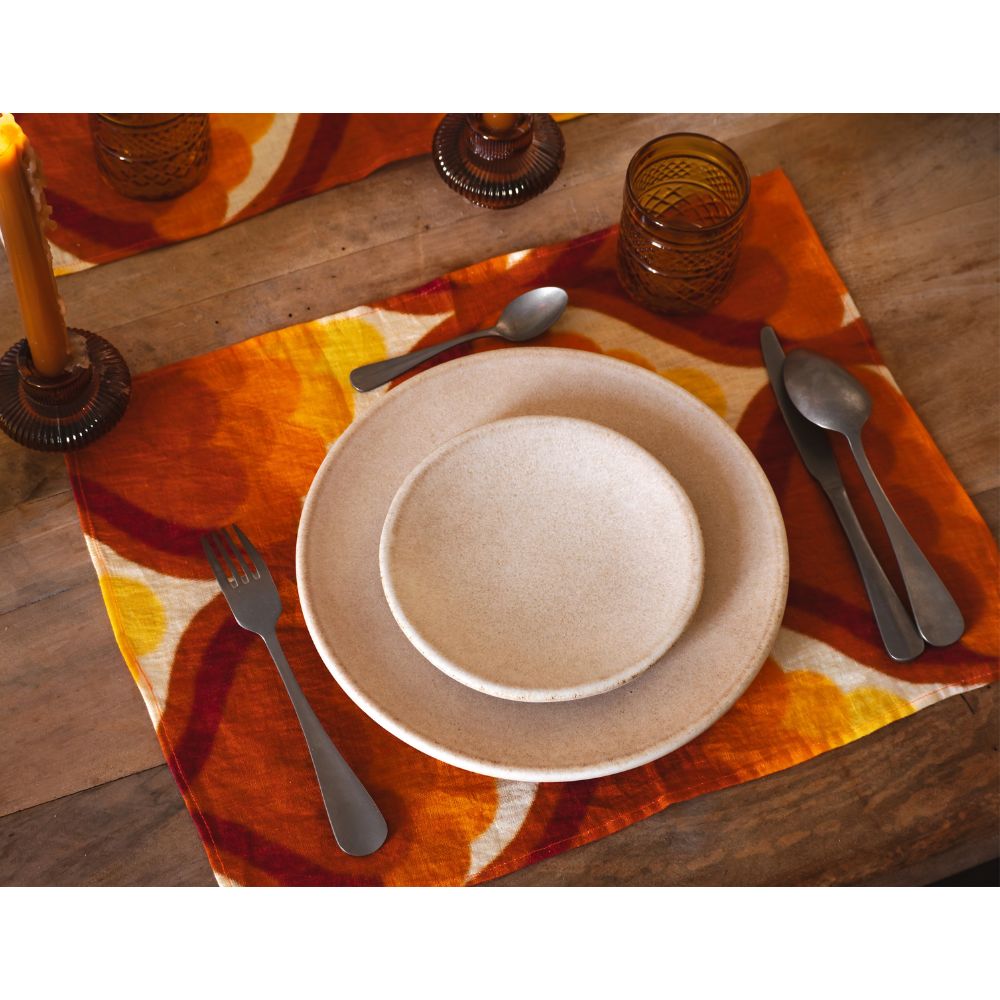 Set Of 2 Linen And Cotton Placemats 35x50cm