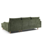 Caliba - Reversibles Ecksofa Nicht Ausziehbar 4-Sitzer - Chenille-Stoff Grün