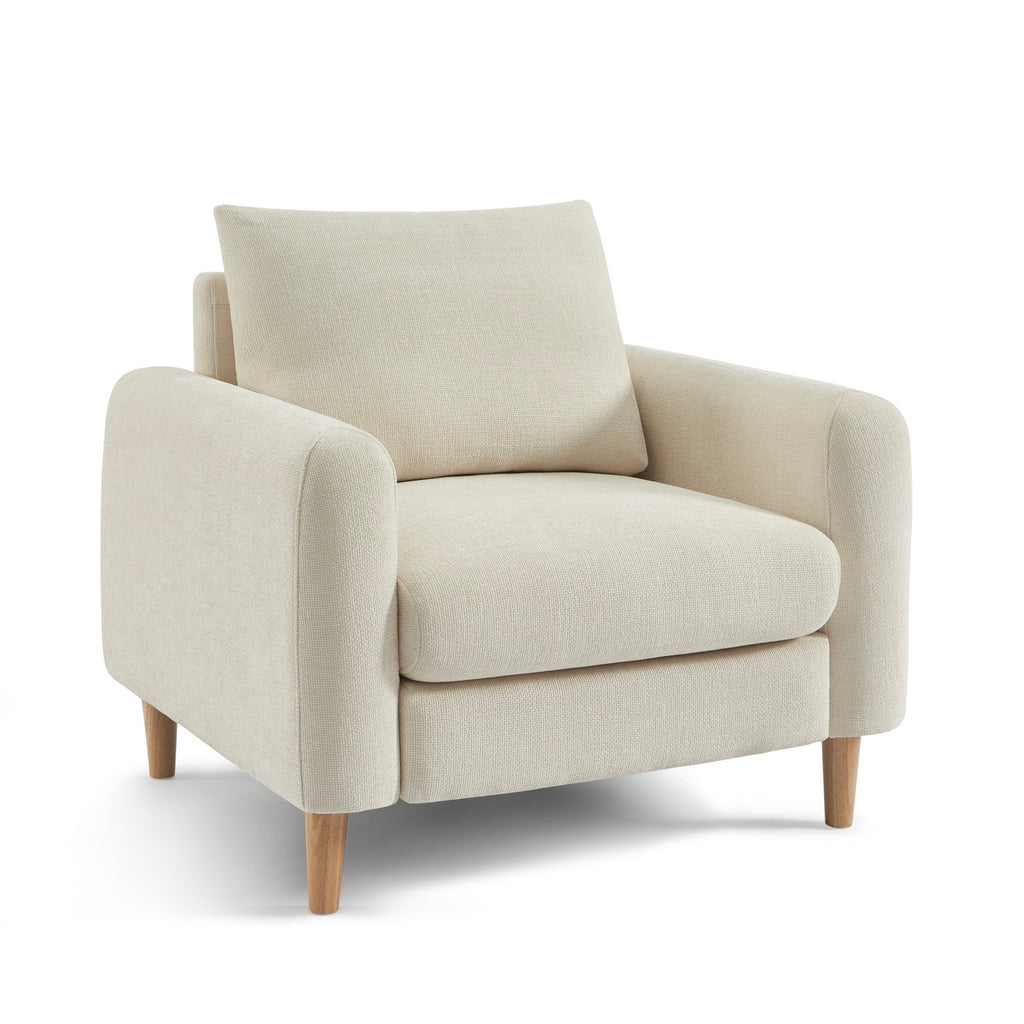 Caliba - Fast Fåtölj 1-sits - Chenilletyg Beige