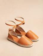 Alpargatas Planas Calvi - Piel Camel - Mujer