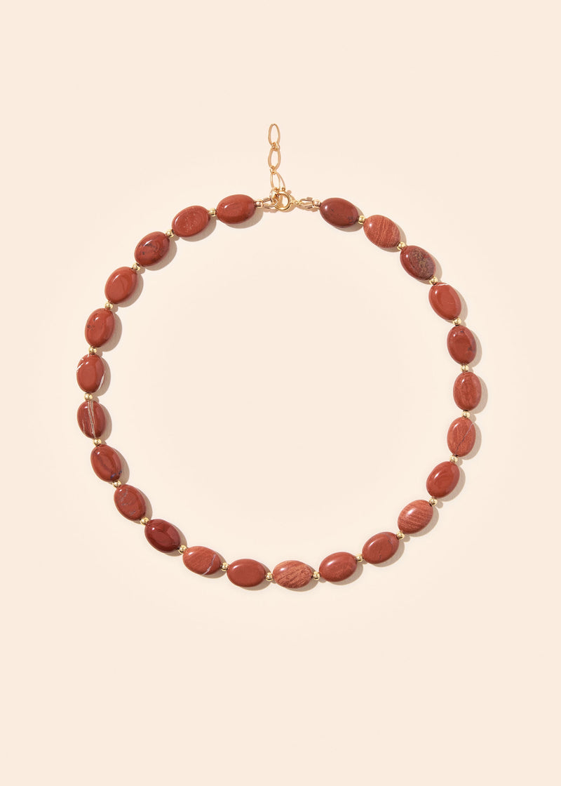 Le Collier Jeanne Jaspe Rouge
