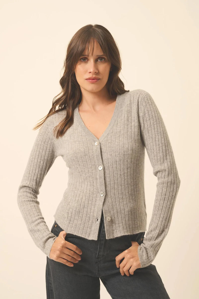 Cardigan Col V - Camille - Nuage Chiné
