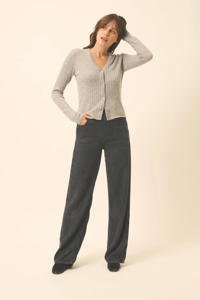 Cardigan Col V - Camille - Nuage Chiné