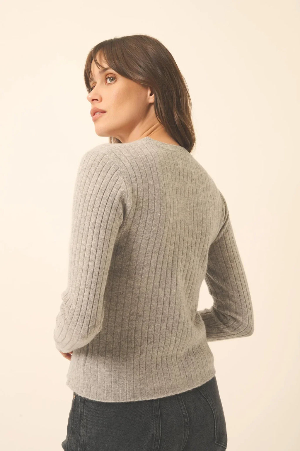 Cardigan Col V - Camille - Nuage Chiné