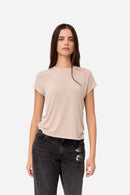 T-Shirt En Cachemire Beige