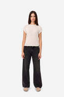 T-Shirt En Cachemire Crème