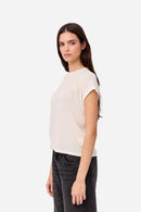 T-Shirt En Cachemire Crème