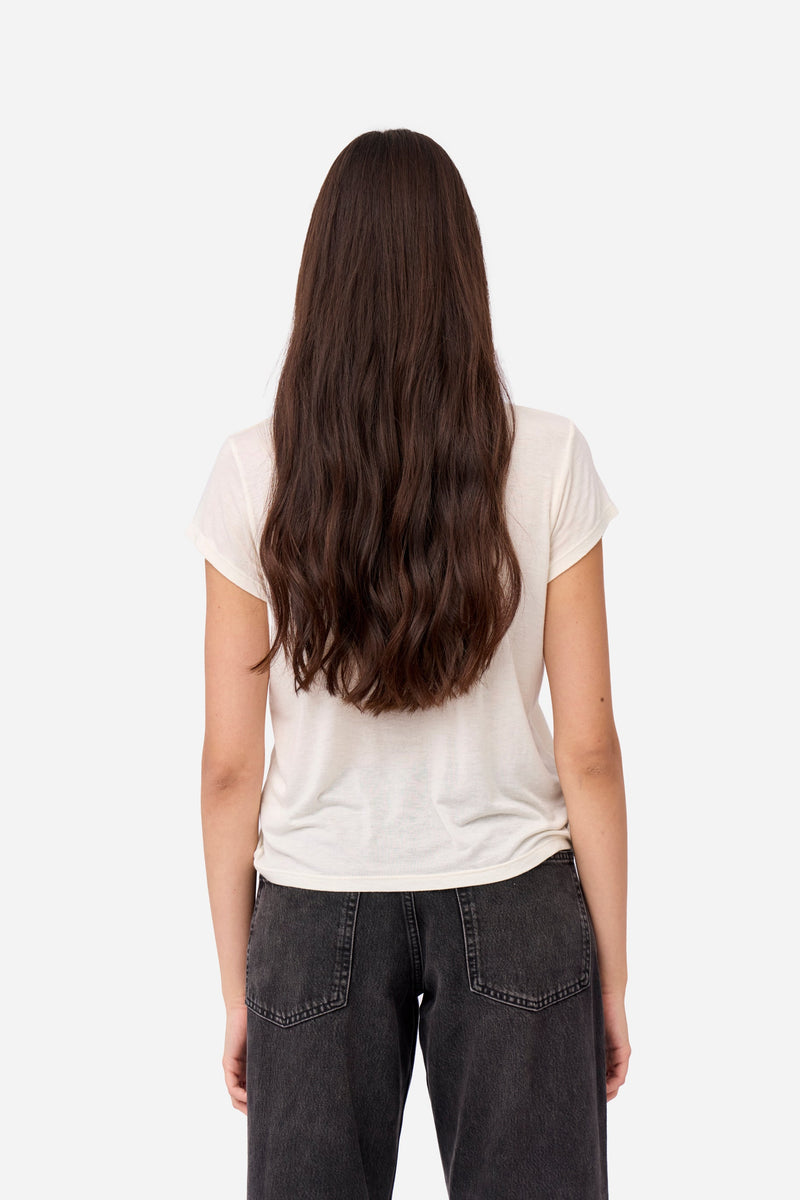 T-Shirt En Cachemire Crème