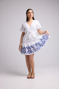 Robe Courte - Candice - Blanc Bleu