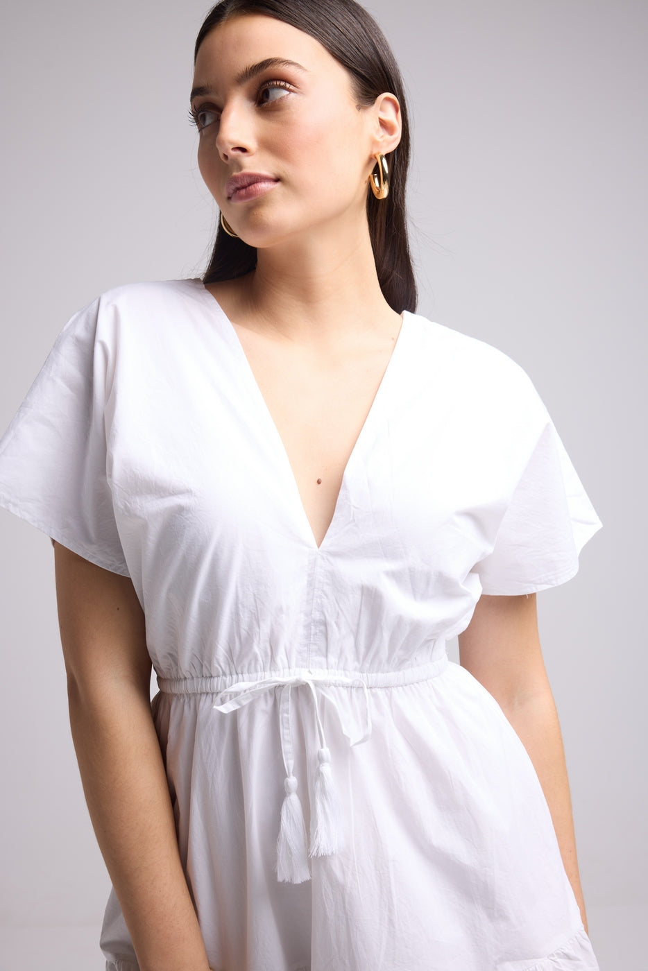 Robe Courte - Candice - Blanc Bleu