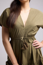 Vestido Corto - Candice - Caqui