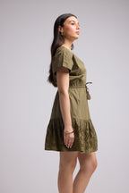Vestido Corto - Candice - Caqui