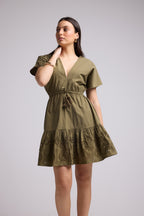 Vestido Corto - Candice - Caqui