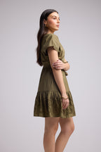 Vestido Corto - Candice - Caqui