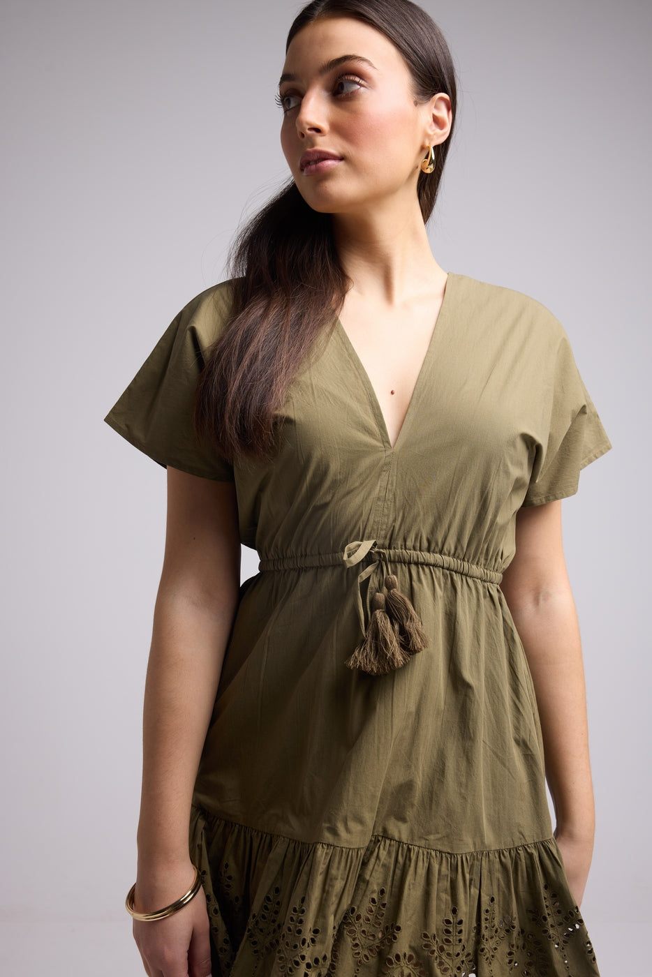 Vestido Corto - Candice - Caqui