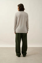Jersey con cuello camionero - Candice - Gris claro jaspeado
