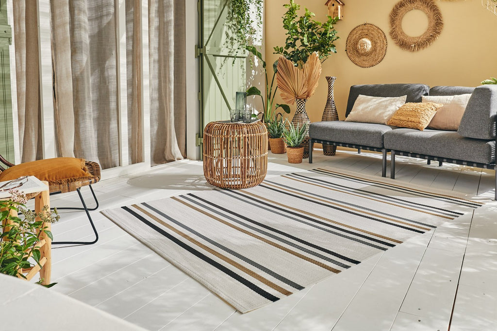 Capri - Tapis D'Extérieur - Polypropylène - Noir