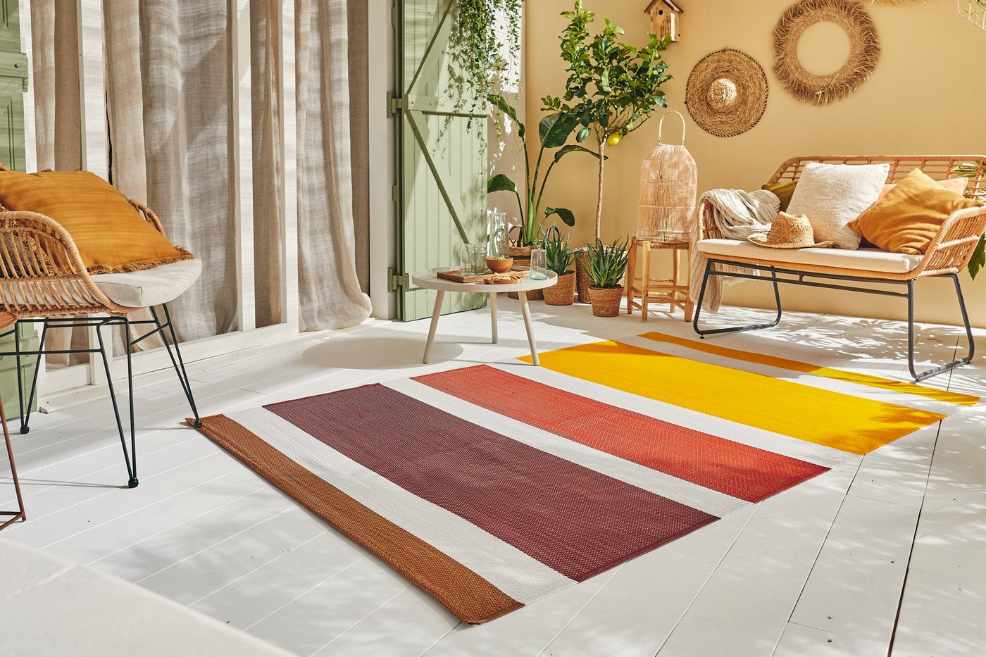 Capri - Tapis D'Extérieur - Polypropylène - Orange