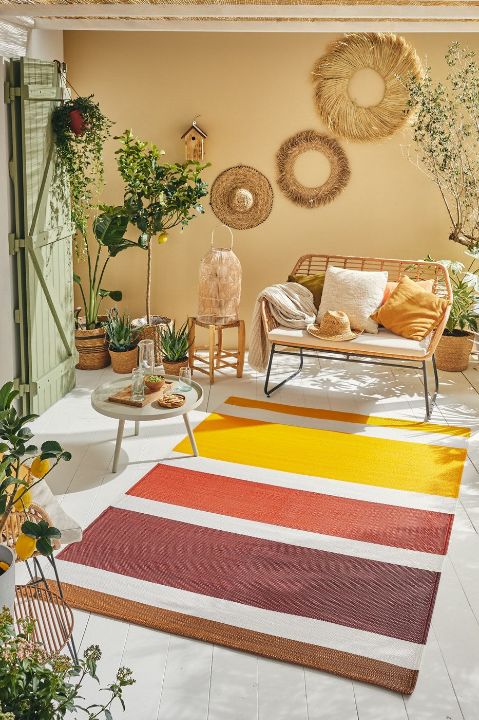 Capri - Tapis D'Extérieur - Polypropylène - Orange
