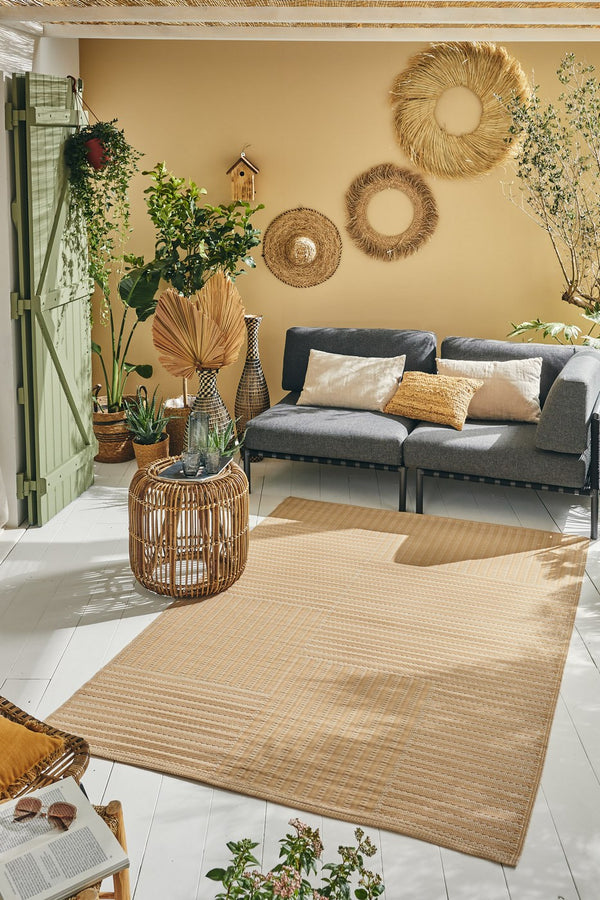 Capri - Alfombra de exterior - Polipropileno - Beige