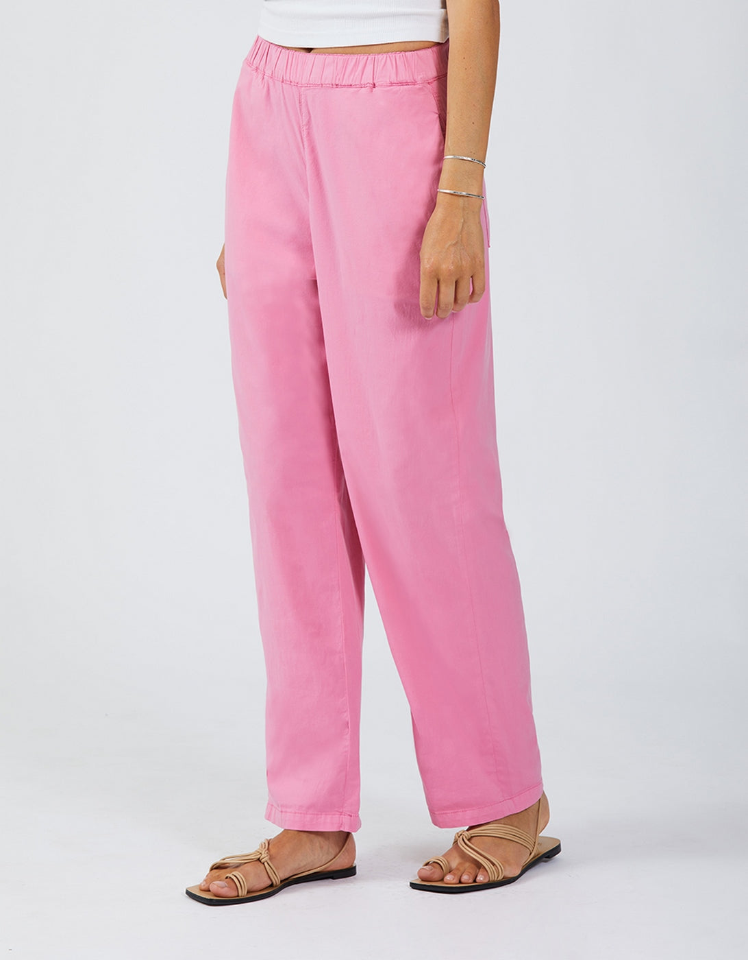 Pantalon Parachute Capri - Pink Block - Femme