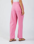 Pantalones capri de paracaídas - Bloque rosa - Mujer
