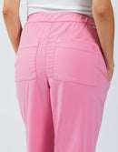 Pantalones capri de paracaídas - Bloque rosa - Mujer