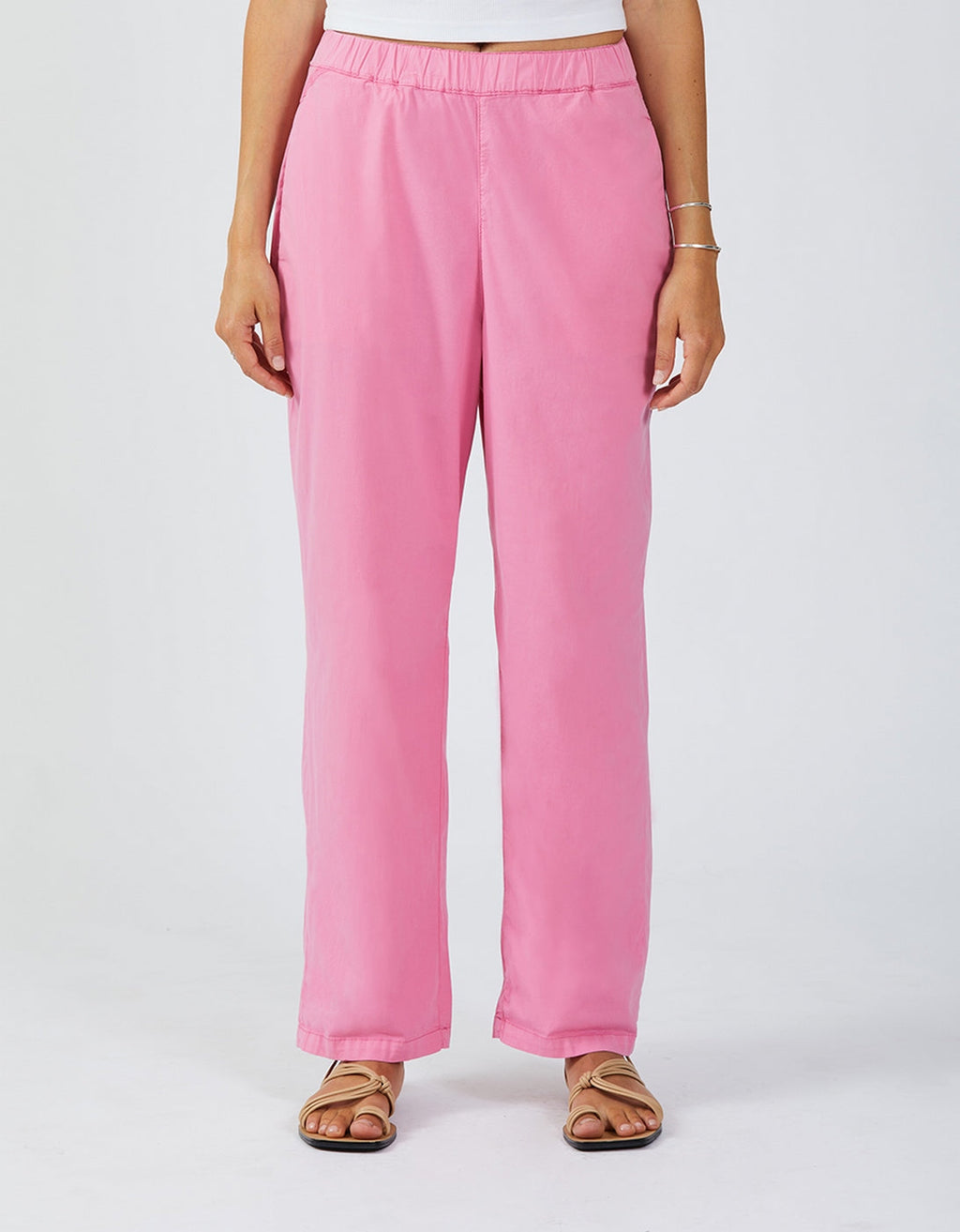 Pantalon Parachute Capri - Pink Block - Femme