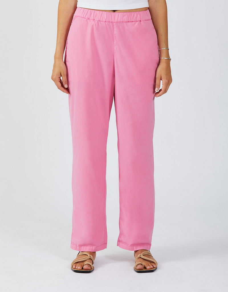 Pantalones capri de paracaídas - Bloque rosa - Mujer