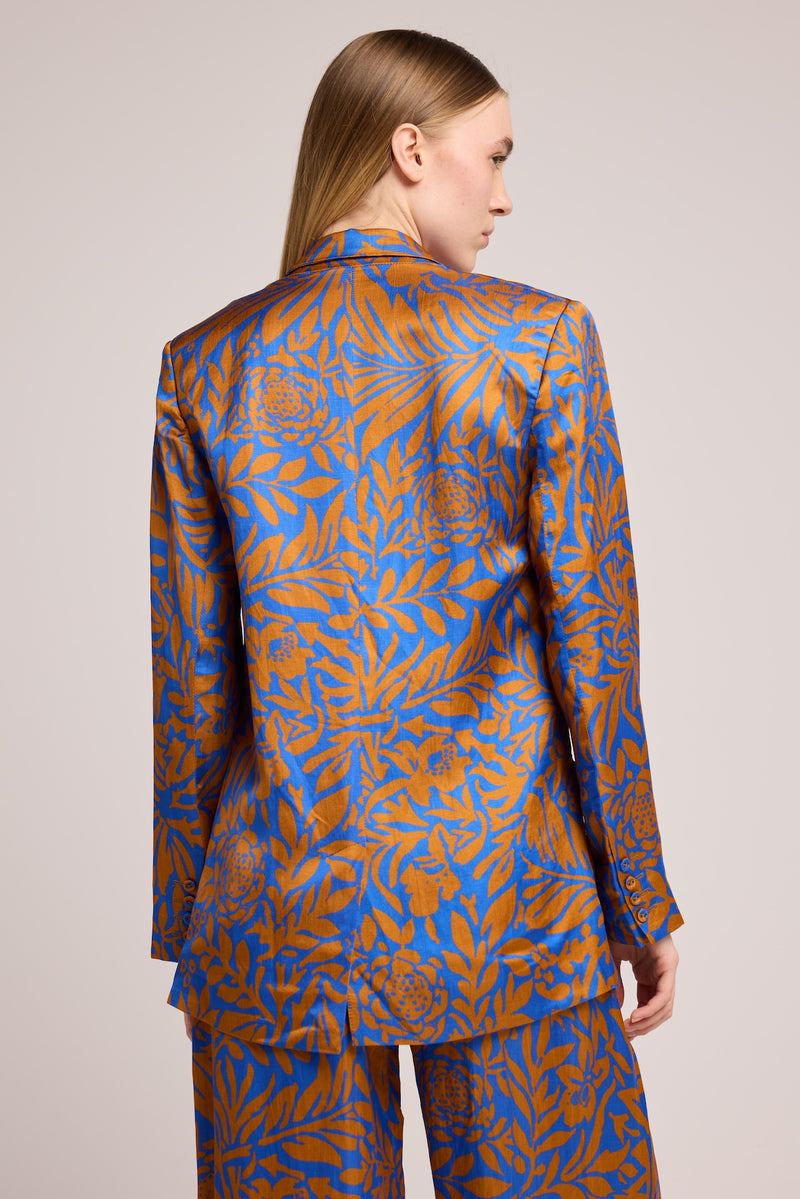 Cappuccino Jacket - Orange Blue Print