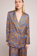 Cappuccino Jacket - Orange Blue Print