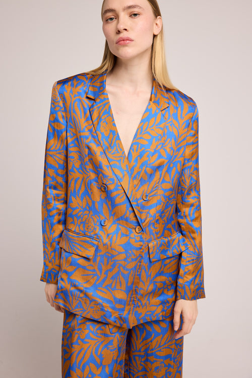 Veste Capuccino - Print Orange Bleu
