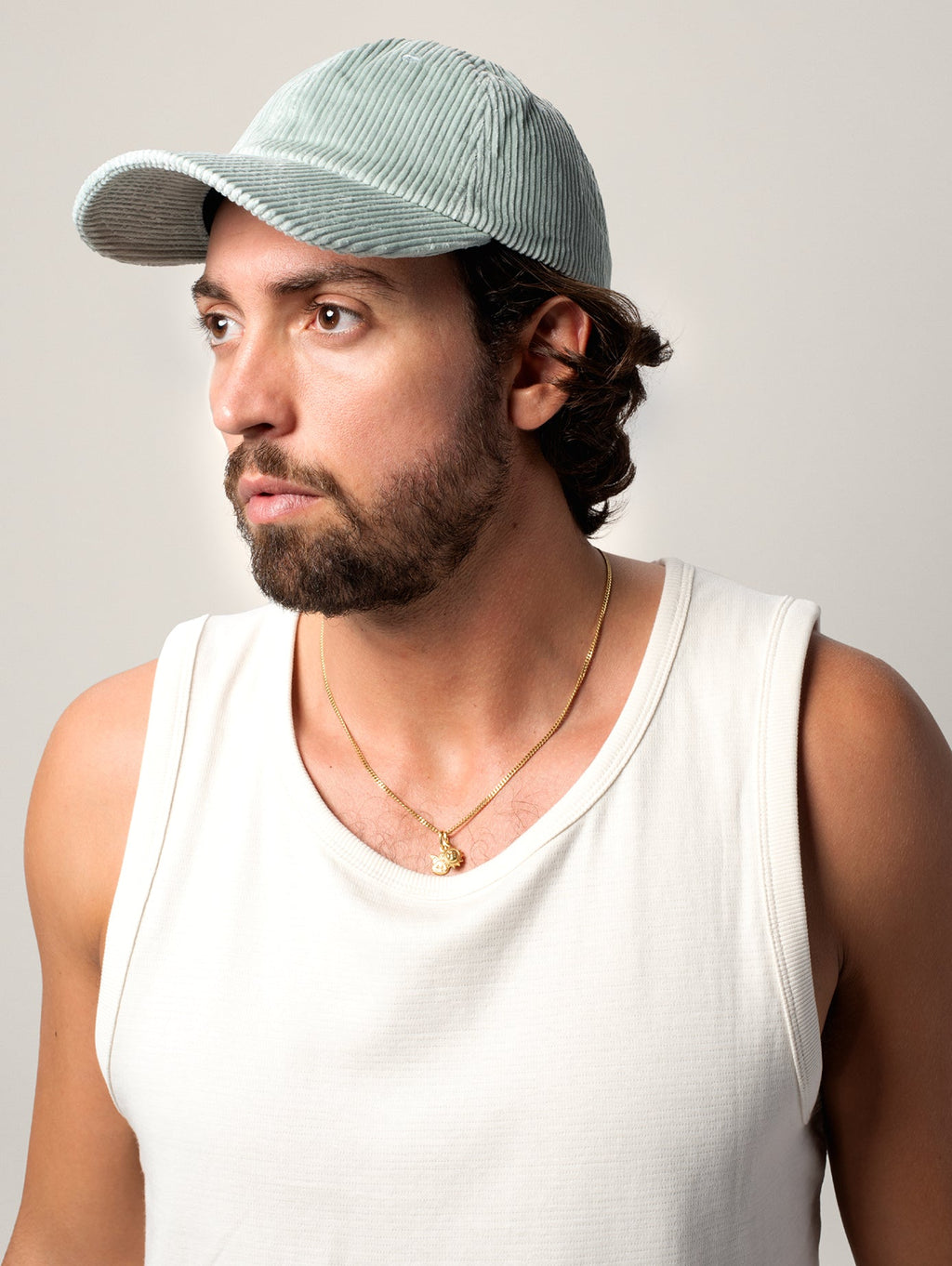 Casquette Velours Côtelé Sauge