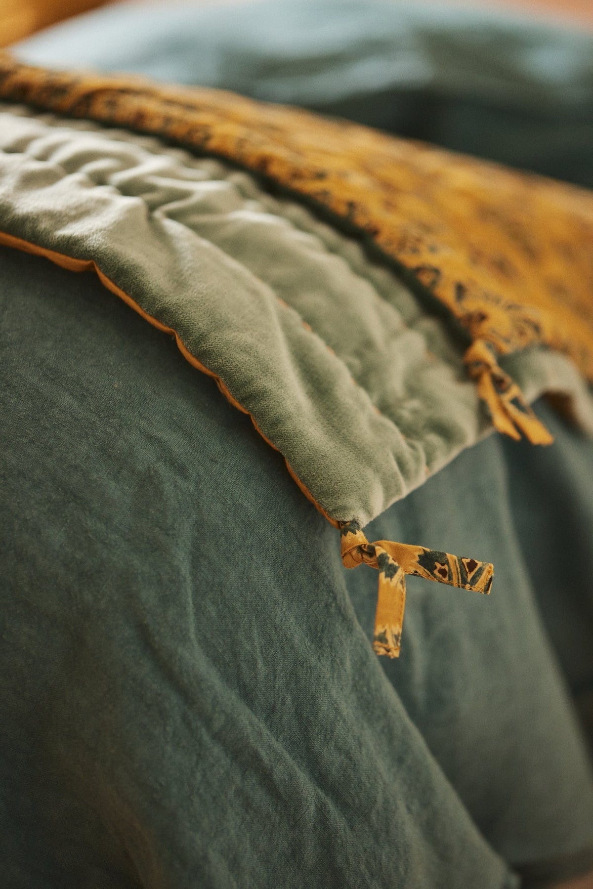 Ajrak - Couvre-Pied - Velours De Coton