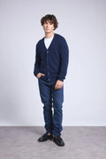 Cardigan Col V Carl - Bleu Marine - Homme