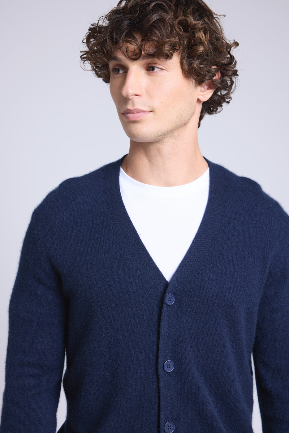 Cardigan Col V Carl - Bleu Marine - Homme