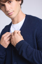 Cardigan Col V Carl - Bleu Marine - Homme