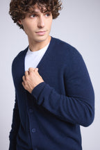 Cardigan Col V Carl - Bleu Marine - Homme